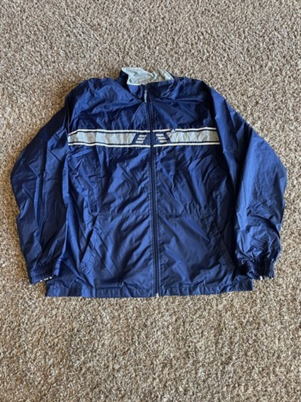 Vintage Adidas Windbreaker Zip Up Jacket Vented Navy Men’s Size XL